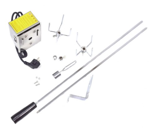 ROŻEN ELEKTRYCZNY OBROTOWY DO GRILLA ZE STALI CHROMOWANEJ BITUXX