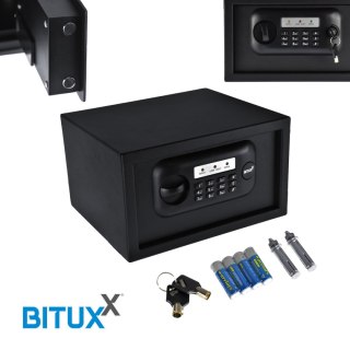 SEJF DOMOWY ELEKTRONICZNY NA SZYFR BITUXX NAŚCIENNY CZARNY