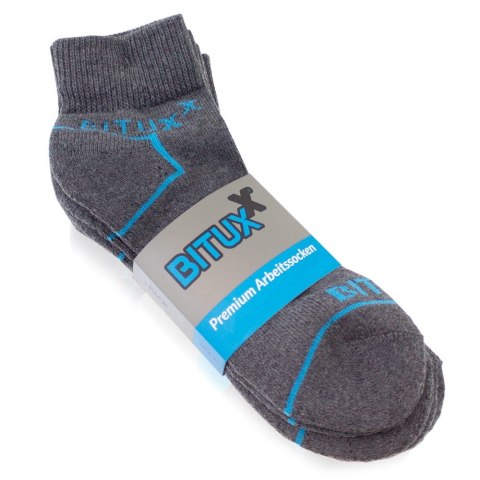 SKARPETKI SZARE ROBOCZE BITUXX WZMACNIANE ZESTAW 6 PAR ROZM 39-42