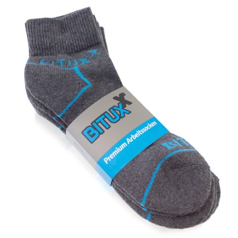 SKARPETKI SZARE ROBOCZE BITUXX WZMACNIANE ZESTAW 6 PAR ROZM 43-46