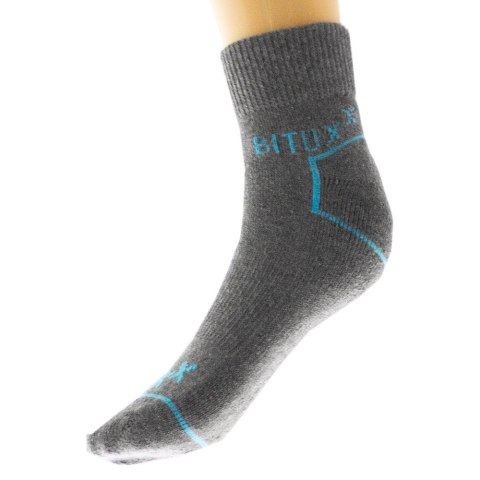 SKARPETKI SZARE ROBOCZE BITUXX WZMACNIANE ZESTAW 6 PAR ROZM 43-46