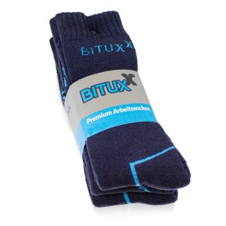 SKARPETY ROBOCZE 6 PAR ROZ. 39-42 PEŁNE DŁUGIE SKARPETKI NIEBIESKIE