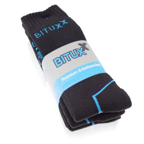 SKARPETY ROBOCZE 6 PAR ROZ. 47-50 PEŁNE DŁUGIE SKARPETKI CZARNE