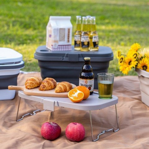 SKŁADANY KOSZ PIKNIKOWY NA ZAKUPY LEKKI 16L Z POKRYWKĄ WIELOFUNKCYJNY