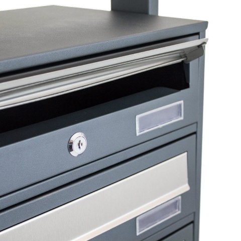 SKRZYNKA NA KORYTARZ POCZTOWA NA LISTY LOKATORSKA 4 CIEMNOSZARA