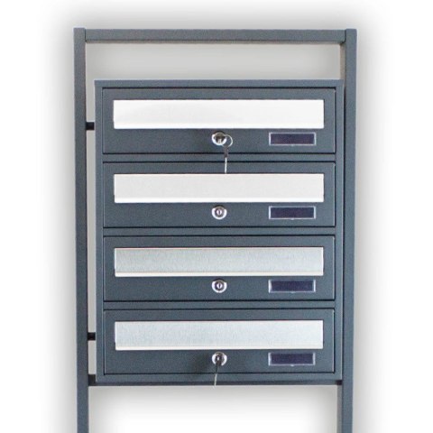 SKRZYNKA NA KORYTARZ POCZTOWA NA LISTY LOKATORSKA 4 CIEMNOSZARA