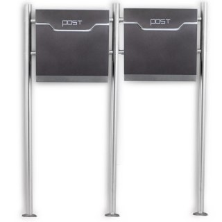 SKRZYNKA NA LISTY NA STOJAKU PODWÓJNA 2SZT Z GAZETNIKIEM POST