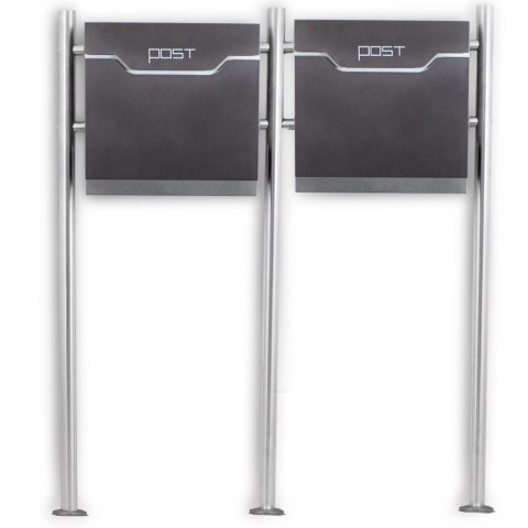 SKRZYNKA NA LISTY NA STOJAKU PODWÓJNA 2SZT Z GAZETNIKIEM POST