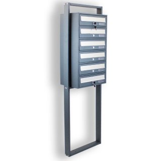 SKRZYNKA NA LISTY POCZTOWA LOKATORSKA 6 CIEMNOSZARA ZE STALI NIERDZEWNEJ