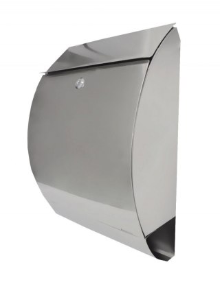 SKRZYNKA NA LISTY POCZTOWA ZE STALI NIERDZEWNEJ Z GAZETNIKIEM