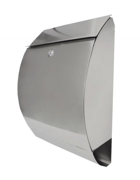 SKRZYNKA NA LISTY POCZTOWA ZE STALI NIERDZEWNEJ Z GAZETNIKIEM