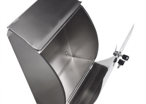 SKRZYNKA NA LISTY POCZTOWA ZE STALI NIERDZEWNEJ Z GAZETNIKIEM