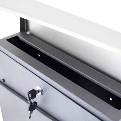 SKRZYNKA NA LISTY STAL PROSZKOWANA 120 CM GRAFITOWA BITUXX