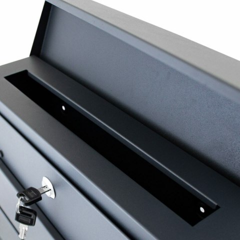 SKRZYNKA NA LISTY WOLNOSTOJĄCA KOLOR GRAFITOWY 120 CM