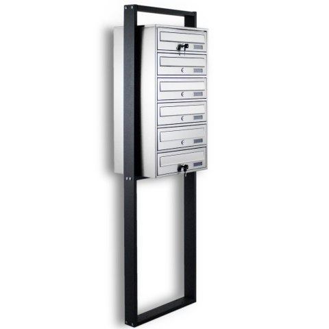 SKRZYNKA POCZTOWA LOKATORSKA 6 STAL NIERDZEWNA Z WRZUTNIKIEM