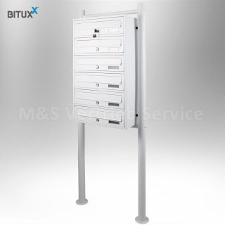 SKRZYNKA POCZTOWA LOKATORSKA BITUXX BIAŁA 6 WRZUTÓW NA LISTY