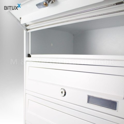 SKRZYNKA POCZTOWA LOKATORSKA BITUXX BIAŁA 6 WRZUTÓW NA LISTY