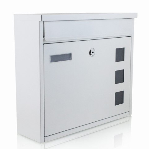 SKRZYNKA POCZTOWA NA LISTY BIAŁA Z OKIENKAMI PODGLĄDOWYMI WRZUT