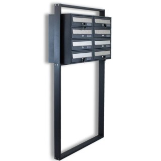 SKRZYNKA POCZTOWA NA LISTY LOKATORSKA 2X4 CIEMNOSZARA SZARA NA LISTY