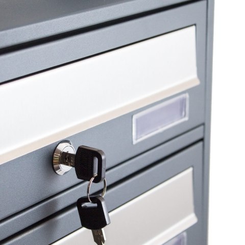 SKRZYNKA POCZTOWA NA LISTY LOKATORSKA 2X4 CIEMNOSZARA SZARA NA LISTY