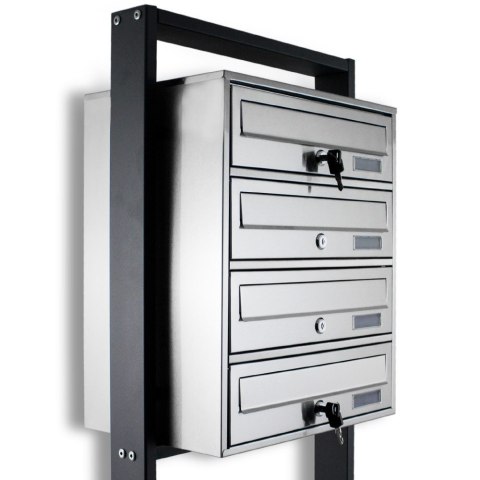 SKRZYNKA POCZTOWA NA LISTY LOKATORSKA 4 STAL NIERDZEWNA NA LISTY