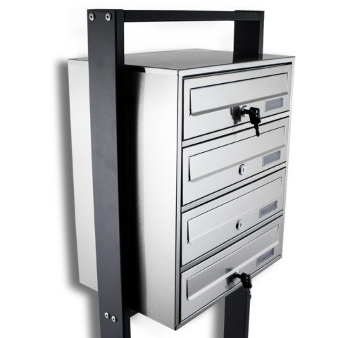 SKRZYNKA POCZTOWA NA LISTY LOKATORSKA 4 STAL NIERDZEWNA NA LISTY