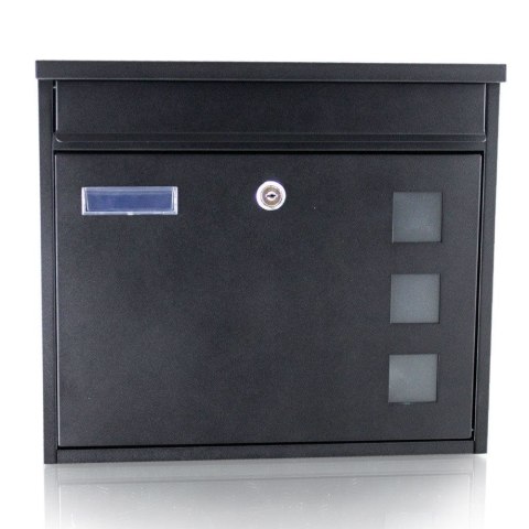 SKRZYNKA POCZTOWA NA LISTY NAŚCIENNA BITUXX 3 OKIENKA PODGLĄDOWE