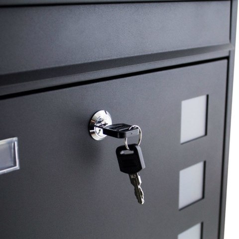 SKRZYNKA POCZTOWA NA LISTY NAŚCIENNA BITUXX 3 OKIENKA PODGLĄDOWE