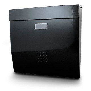 SKRZYNKA POCZTOWA NA LISTY NAŚCIENNA CZARNA 2 KLUCZYKI SOLIDNA