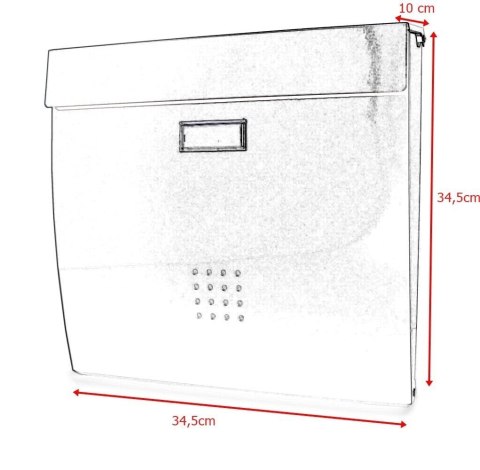 SKRZYNKA POCZTOWA NA LISTY NAŚCIENNA CZARNA 2 KLUCZYKI SOLIDNA