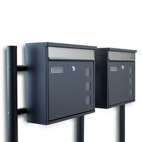 SKRZYNKA POCZTOWA NA LISTY NOWOCZESNA PODWÓJNA WOLNOSTOJĄCA BITUXX