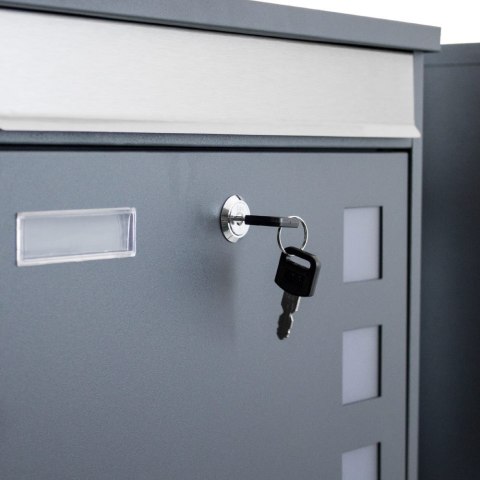 SKRZYNKA POCZTOWA NA LISTY NOWOCZESNA PODWÓJNA WOLNOSTOJĄCA BITUXX