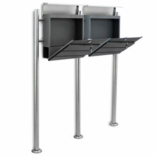 SKRZYNKA POCZTOWA NA LISTY Z GAZETNIKIEM PODWÓJNA WOLNOSTOJĄCA