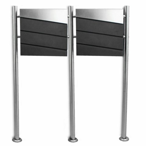 SKRZYNKA POCZTOWA NA LISTY Z GAZETNIKIEM PODWÓJNA WOLNOSTOJĄCA