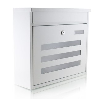 SKRZYNKA POCZTOWA NA LISTY Z OKIENKAMI PODGLĄDOWYMI BIAŁA WRZUT