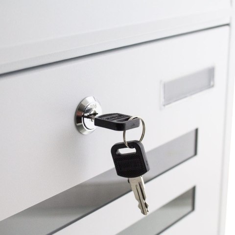 SKRZYNKA POCZTOWA NA LISTY Z OKIENKAMI PODGLĄDOWYMI BIAŁA WRZUT