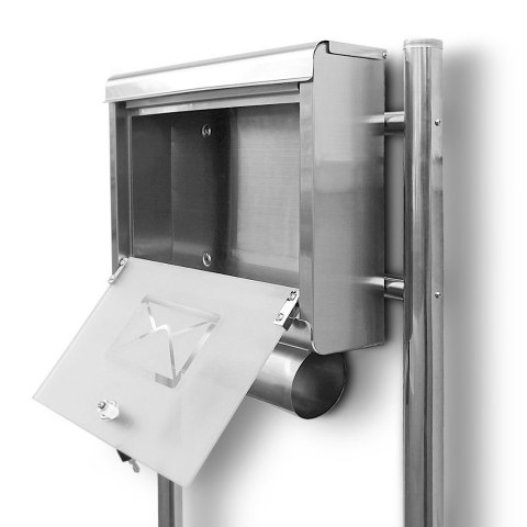 SKRZYNKA POCZTOWA NA LISTY ZE STOJAKAMI METALICZNA Z GAZETNIKIEM