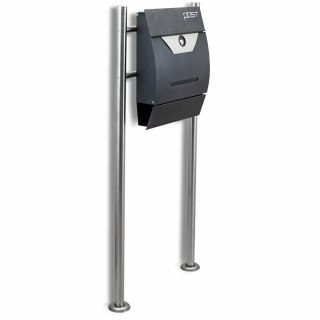 SKRZYNKA POCZTOWA STOJĄCA GRAFITOWA POST DUŻA 1 OKIENKO WGLĄDOWE MODNY DESING