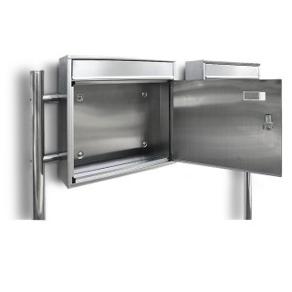 SKRZYNKA POCZTOWA WOLNOSTOJĄCA PODWÓJNA STALOWA ZE STOJAKIEM STELAŻEM