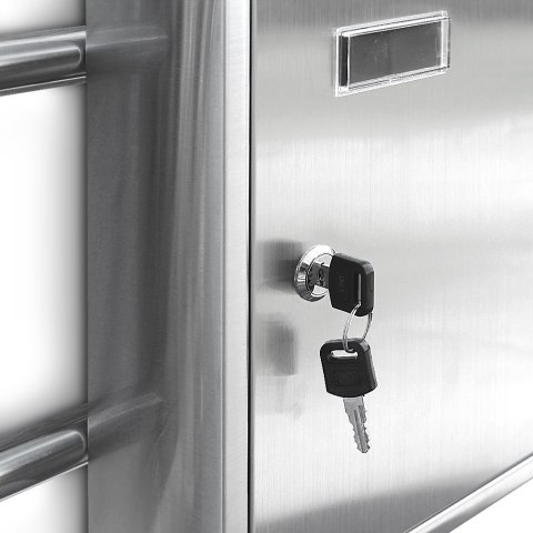 SKRZYNKA POCZTOWA WOLNOSTOJĄCA PODWÓJNA STALOWA ZE STOJAKIEM STELAŻEM