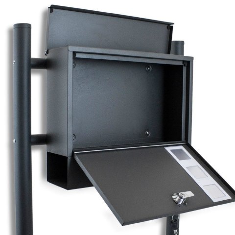 SKRZYNKA POCZTOWA Z GAZETNIKIEM NA LISTY WOLNOSTOJĄCA NA STOJAKU