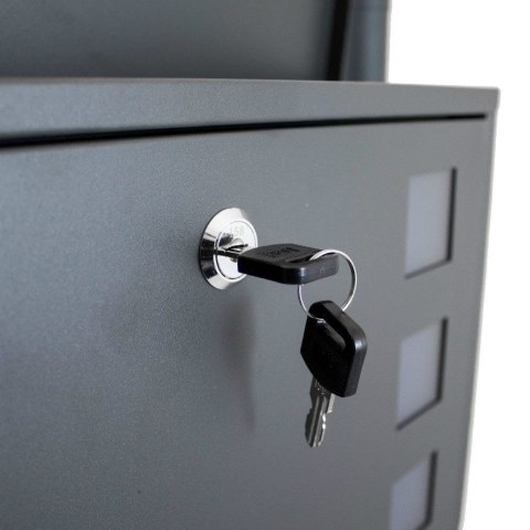 SKRZYNKA POCZTOWA Z GAZETNIKIEM NA LISTY WOLNOSTOJĄCA NA STOJAKU