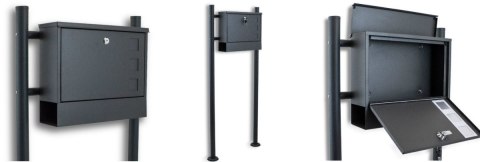 SKRZYNKA POCZTOWA Z GAZETNIKIEM NA LISTY WOLNOSTOJĄCA NA STOJAKU