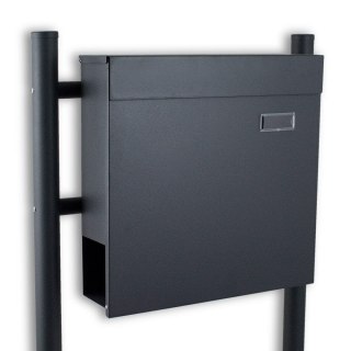 SKRZYNKA POCZTOWA Z GAZETNIKIEM NA LISTY WOLNOSTOJĄCA NA STOJAKU