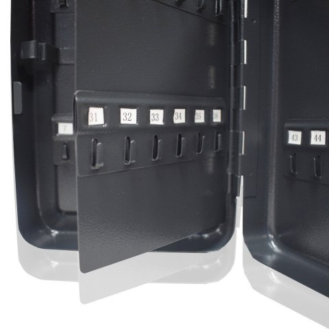 SKRZYNKA SEJF SZAFKA BITUXX NA KLUCZE 48 HACZYKÓW GRAFITOWA