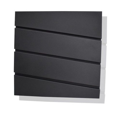 SOLIDNA SKRZYNKA NA LISTY POCZTOWA CZARNA Z GAZETNIKIEM NOWOCZESNA