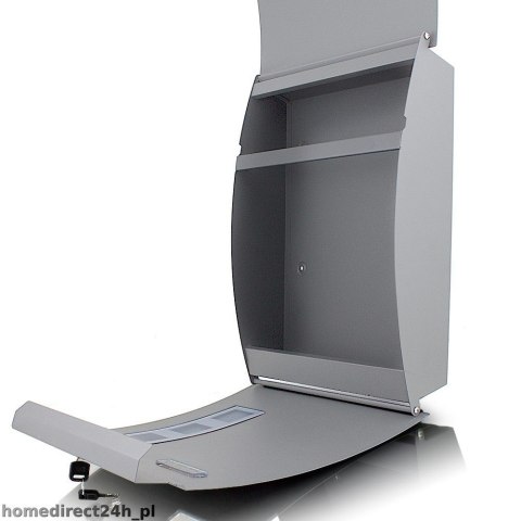 SOLIDNA SKRZYNKA POCZTOWA NA LISTY JASNOSZARA NAŚCIENNA ORYGINALNA