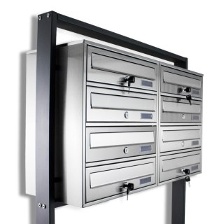 SOLIDNA SKRZYNKA POCZTOWA NA LISTY LOKATORSKA 2X4 STAL NIERDZEWNA