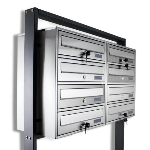 SOLIDNA SKRZYNKA POCZTOWA NA LISTY LOKATORSKA 2X4 STAL NIERDZEWNA