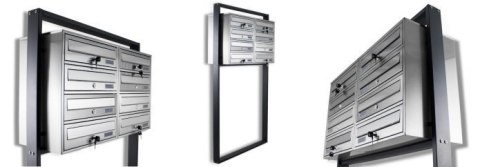 SOLIDNA SKRZYNKA POCZTOWA NA LISTY LOKATORSKA 2X4 STAL NIERDZEWNA